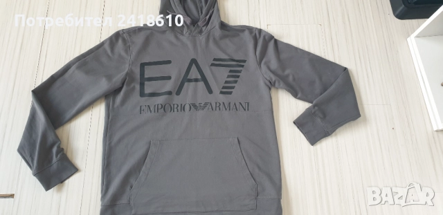 Emporio Armani EA7  Hoodie Mens Size L НОВО! ОРИГИНАЛ! Мъжко Горнище Качулка!, снимка 5 - Спортни дрехи, екипи - 52278211