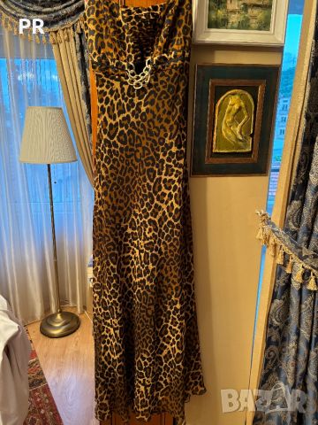 Дълга коктейлна рокля в леопардов  принт Alchera, нова , снимка 4 - Рокли - 45797657