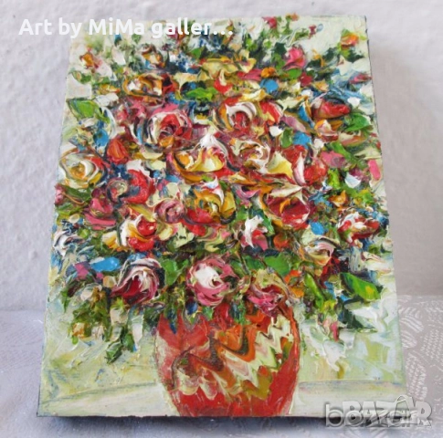 Различни картини: Цветя ваза букет, flower, flowers, painting - Мима / Art by MiMa, paintings, снимка 7 - Картини - 31909927