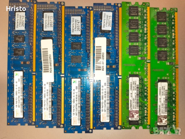 6 броя рам и 1 бр процесор работят,стар модел, снимка 4 - RAM памет - 53540935