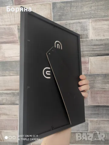 Нова картина с рамка ръчно рисувана акварел червена планинска къща, снимка 4 - Картини - 50139536