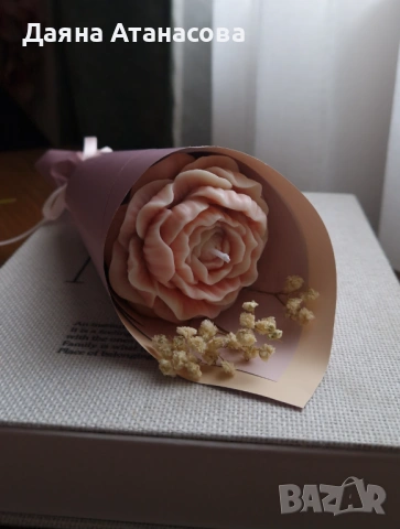 Ароматно свещ-букетче, снимка 2 - Подаръци за жени - 53295469