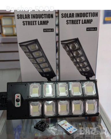 LED соларна улична лампа със сензор за движение и здрач, 1600 W, снимка 6 - Соларни лампи - 53891766