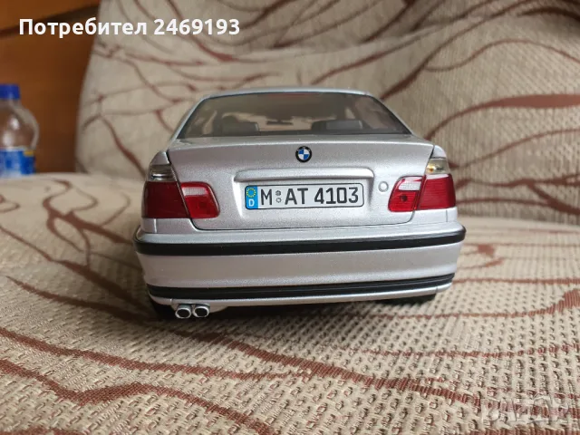 Метална количка BMW e46 1/18, снимка 6 - Колекции - 48564568