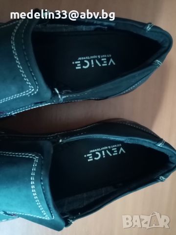 Италиански нови ежедневно спортни кожени мъжки обувки N43, VENICE, снимка 7 - Ежедневни обувки - 45711377