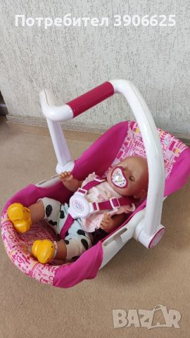 Baby born Столче за кола за кукли с пътна чанта , снимка 1 - Други - 45983806
