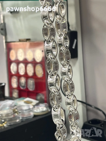 Сребърен ланец проба 925 тегло 57.93 грама 