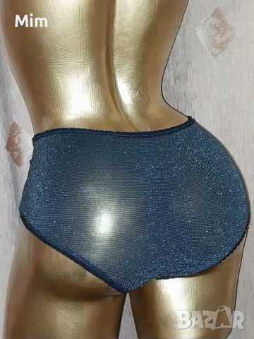 L/ XL Черна бикина със сребрист брокат , снимка 4 - Бельо - 45519955