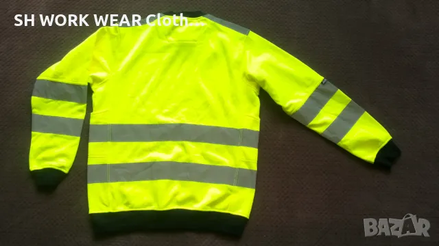 Snickers 8053 High-Vis Micro Fleece Round Neck, Class 3 Yellow M / L работна блуза W4-225, снимка 3 - Блузи - 46922250