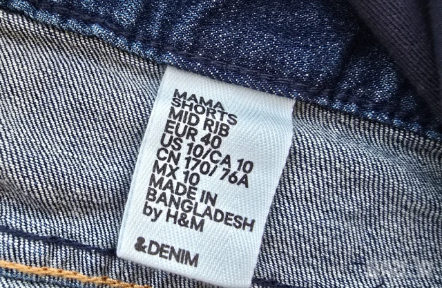 Къси дънки за бременни H&M размер М/Л, снимка 3 - Дрехи за бременни - 51086724