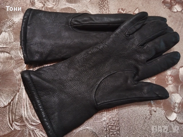 Нови Дамски Топли Ръкавици Изцяло от Естествена Кожа S, снимка 2 - Ръкавици - 53447833