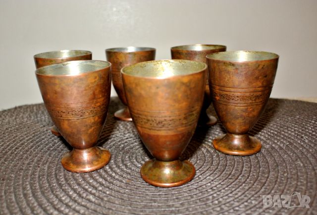 Медни чаши за ракия 50мл, снимка 7 - Антикварни и старинни предмети - 46407995
