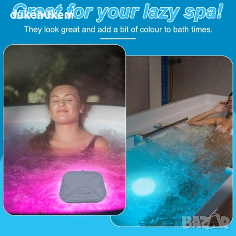 LED осветление за басейн, акумулаторно, RGBW, с дистанционно, снимка 5 - Лед осветление - 52812231