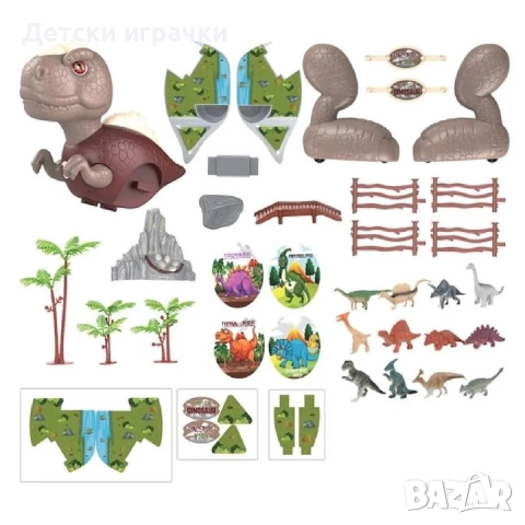 Голям комплект куфар Динозавър с динозаври и аксесоари , снимка 6 - Образователни игри - 52094241