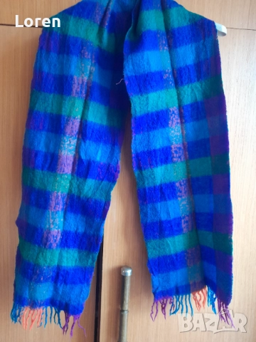 Подарявам шал с синьо зелено , снимка 2 - Шалове - 52509687