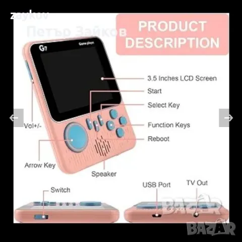 Ретро ръчна игрова конзола OSDUE с 666 класически игри, 3,5-инчов цветен екран 1200mAh, снимка 4 - Други игри и конзоли - 50204730