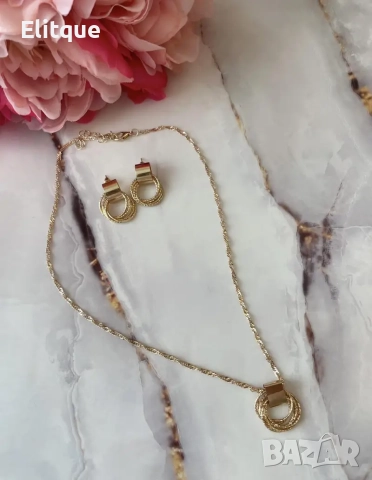 колие и обеци от неръждаема стомана , снимка 2 - Бижутерийни комплекти - 52854337