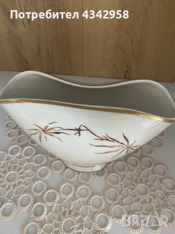 Lettin. Germany. 1958 г. Порцеланова ваза., снимка 4 - Антикварни и старинни предмети - 51390663