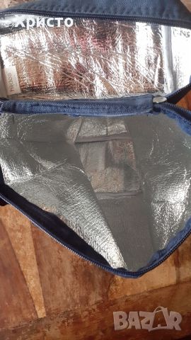 хладилна чанта термо, плътен полиестер 600D, синя, едно отделение, aлуминиев вътрешен слой, снимка 8 - Хладилни чанти - 46135100