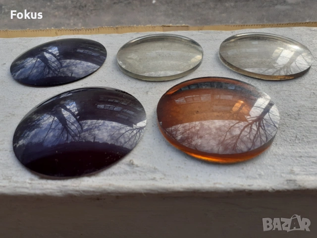 Лот стари различни фотохромни оптични лещи 5 бр., снимка 2 - Антикварни и старинни предмети - 53388710