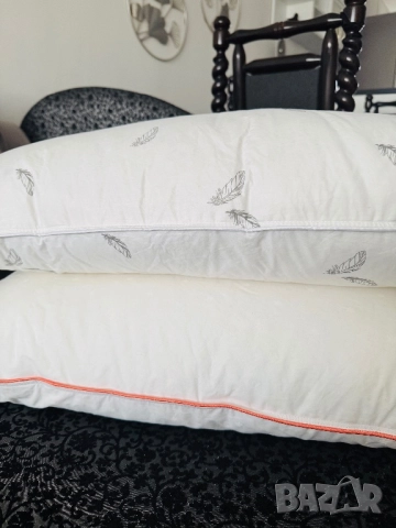 2 броя чисто нови въглавници с пълнеж от гъши/патешки пух, снимка 6 - Възглавници - 52975054