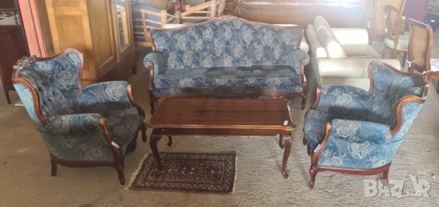 барокова холова гарнитура, снимка 6 - Дивани и мека мебел - 50699445