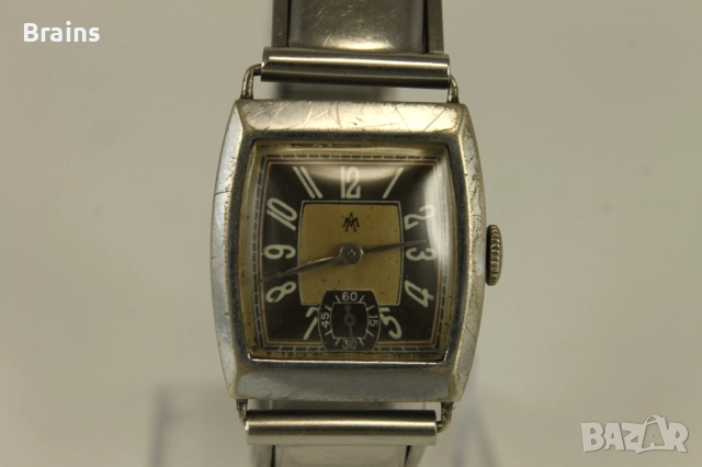 1930's AM Немски Военен Часовник Отлично Работещ, снимка 4 - Антикварни и старинни предмети - 52865400