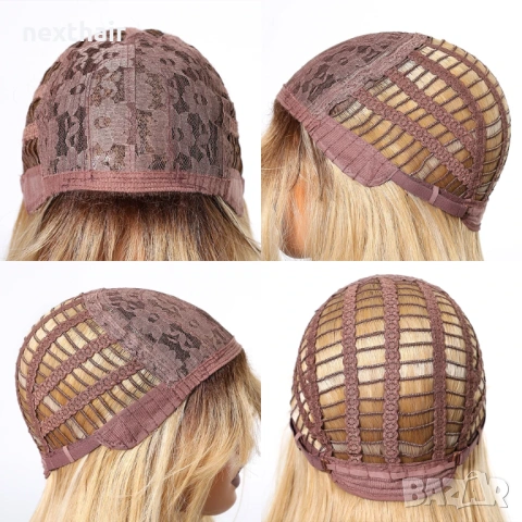 Омбре руса перука 60 см - модерни нюанси и тъмни корени, снимка 14 - Аксесоари за коса - 53830661