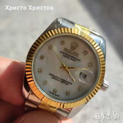 Дамски луксозни часовници 6 цвята Rolex Oyster Perpetual Datejust bicolour , снимка 10 - Дамски - 46997682