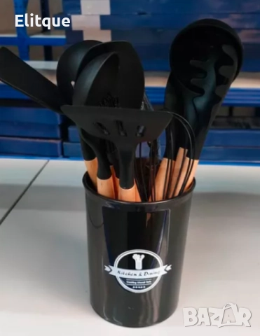 Комплект кухненски прибори 11 бр. в кръгла поставка., снимка 11 - Други - 52901515