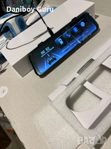 10" видеорегистратор огледало за обратно виждане с 2 кмери, тъч скрийн, снимка 3 - Аксесоари и консумативи - 50205847