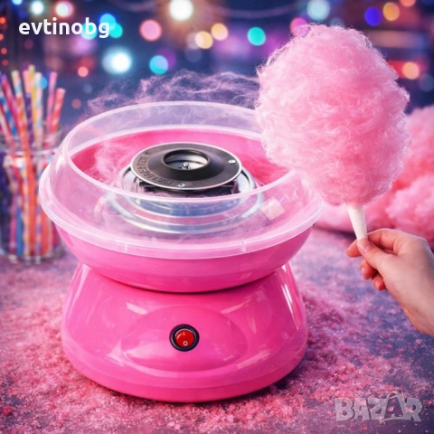 Машина за захарен памук за дома – Компактна, бърза и безопасна, снимка 3 - Други стоки за дома - 53793419