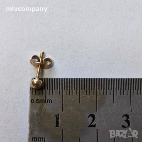 Златни обеци 1.14гр., снимка 4 - Обеци - 53647210