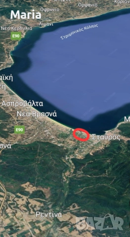 Продава парцел на 1ва линия в Гърция-Ставрос-Паралия Врасна, снимка 7 - Парцели - 52543094