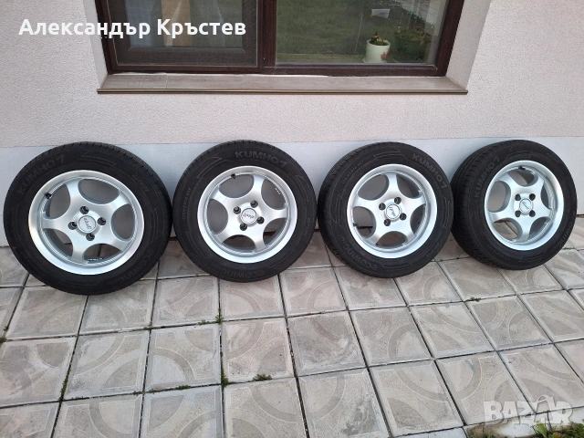 Летни гуми с джанти 14 цола 4х100, снимка 2 - Гуми и джанти - 53666218