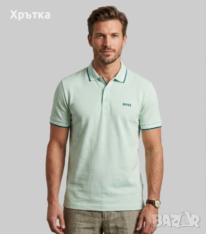 Hugo Boss Paddy - Оригинална мъжка тениска с яка размер XL