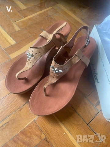 Сандали естествена кожа на платформа, снимка 2 - Сандали - 51489495