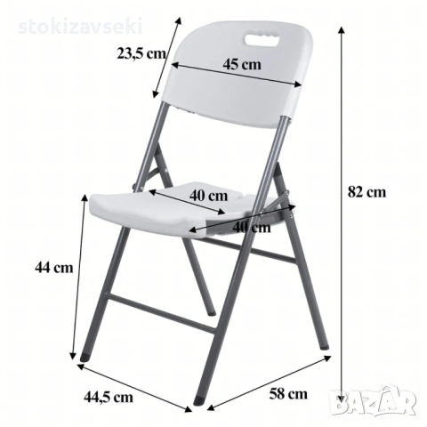 Комплект 4 броя сгъваеми кетъринг столове за градина и събития - удобни и издръжливи, снимка 11 - Къмпинг мебели - 54114169