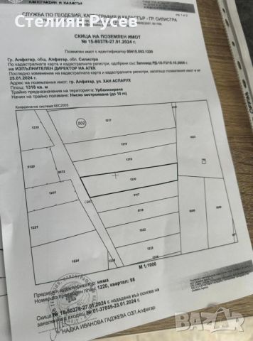 1318кв.м имот / парцел /  градина в гр. Алфатар, обл. Силистра цена 5 350лв общо  задната улица до б, снимка 2 - Земеделска земя - 46458746