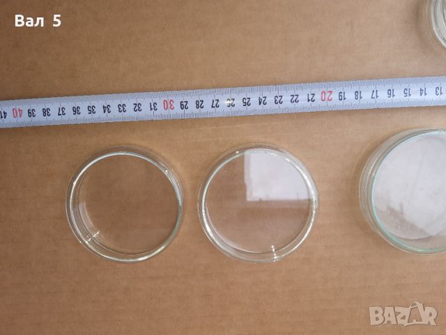 Лабораторна стъклария - съдове ПЕТРИ - 6 бр, снимка 3 - Антикварни и старинни предмети - 46230308