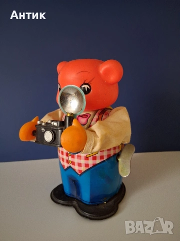 Стари Играчки от Соца Механична Играчка Мече Фотограф Пинко Розовата Пантера 70'те год., снимка 7 - Колекции - 53520134