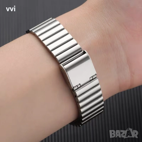 Метална верижка за часовник - 18мм, снимка 4 - Каишки за часовници - 53392512