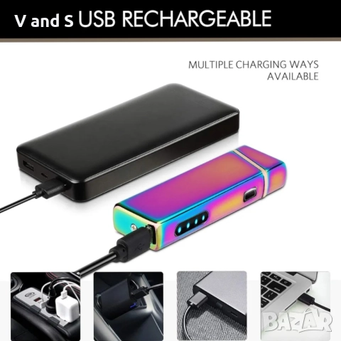 Електрическа дъгова плазмена запалка, устойчива на вятър - USB презареждаща се, подобрен индикатор , снимка 6 - Други стоки за дома - 51847063