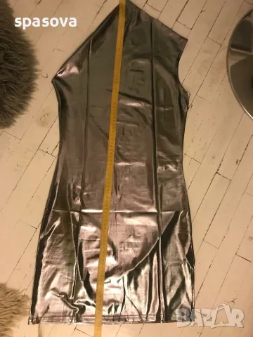 Дамска рокля металик S, снимка 3 - Рокли - 50088657