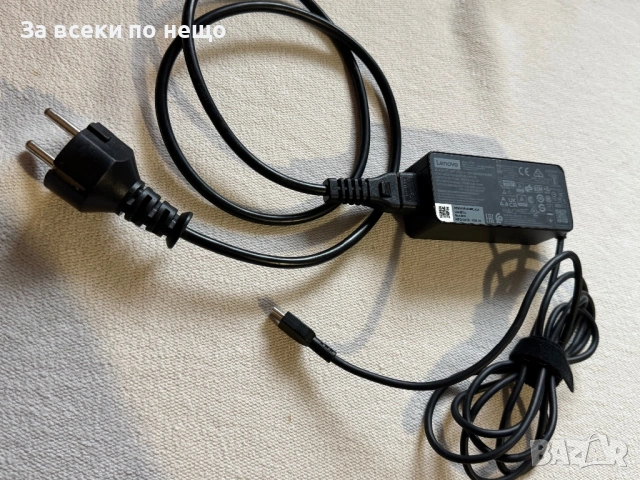 Оригинално Зарядно за лаптоп Lenovo 45W, USB-C , Type C, снимка 2 - Кабели и адаптери - 53197202