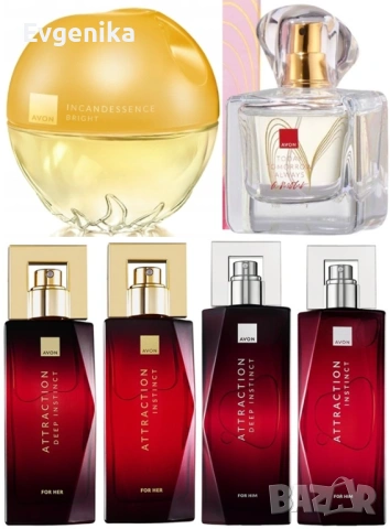 НОВО! НАЛИЧНИ от AVON! TTA Amour, Attraction Instinct, Attraction Deep Instinct,Incandessence Bright
