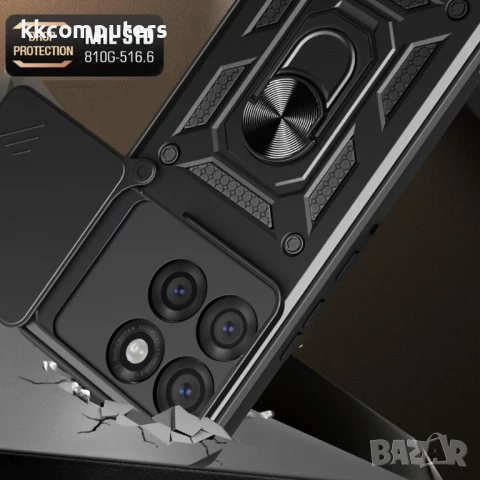 Motorola Edge 60 Pro 5G Удароустойчив Ring Holder with Slide Camera Protector Калъф и Протектор, снимка 12 - Калъфи, кейсове - 50657210