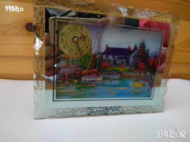 картина Река с лодки-часовник/идеален за декорация/, снимка 1 - Декорация за дома - 45388461