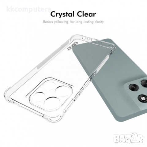 Калъф за Motorola Moto G86 5G / Power 5G и Скрийн протектор - Прозрачен, Антиприплъзгващ , Удароусто, снимка 5 - Калъфи, кейсове - 51940961