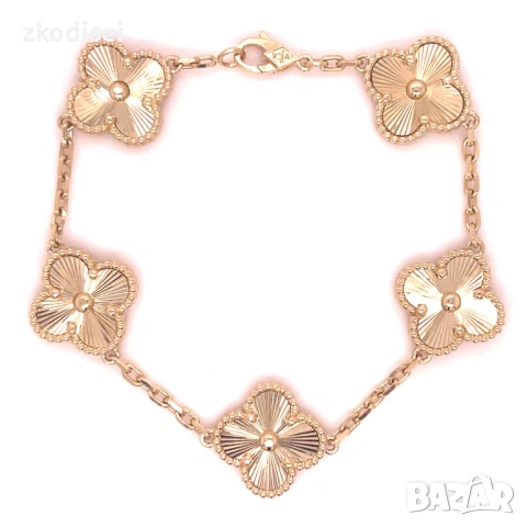 Златна дамска гривна Van Cleef 12,22гр. 17,0см. 14кр. проба:585 модел:37757-3